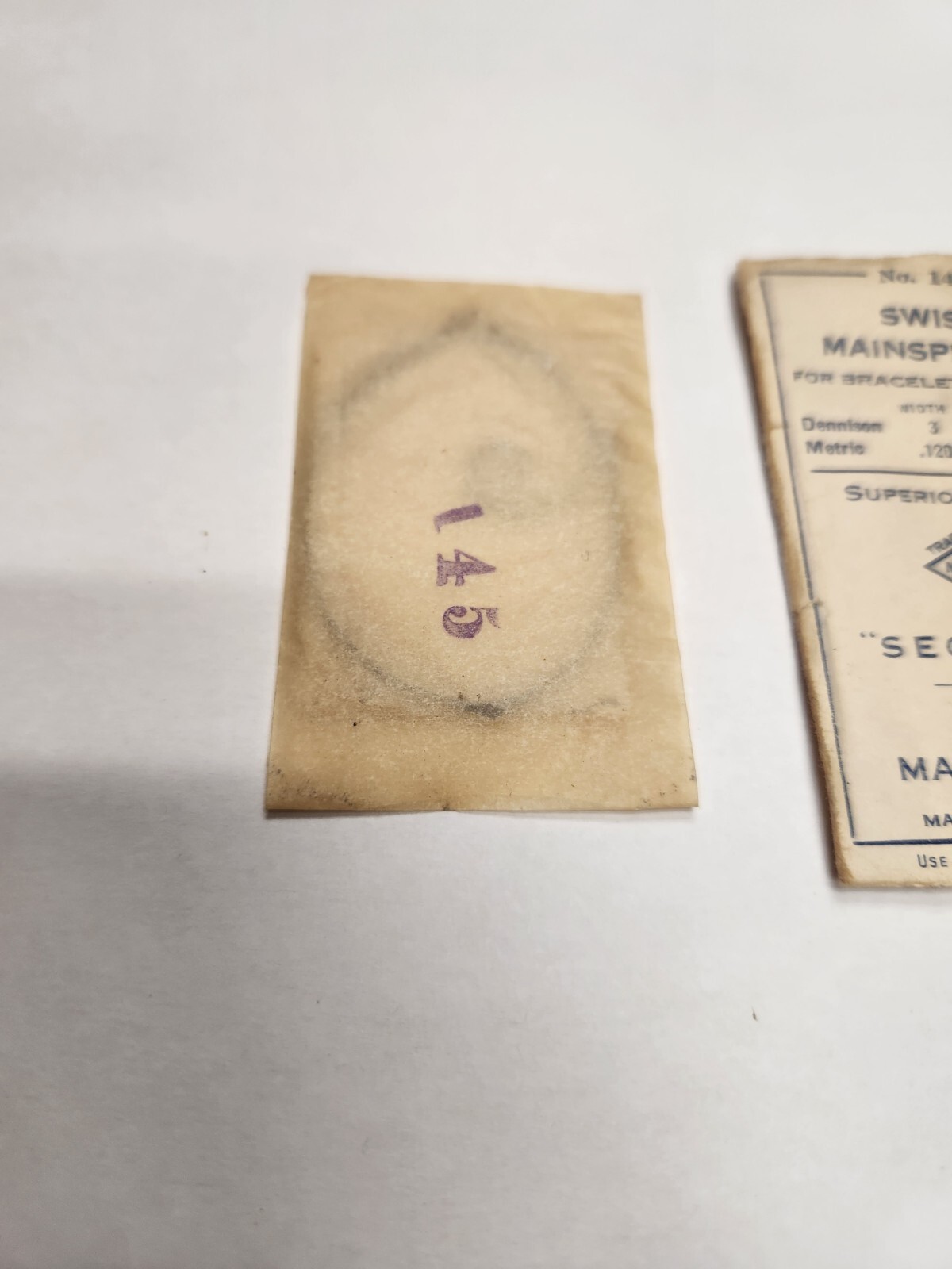 Newall Security Swiss Mainspring No. #145 for Bracelet Watches, .120 .015 26.67