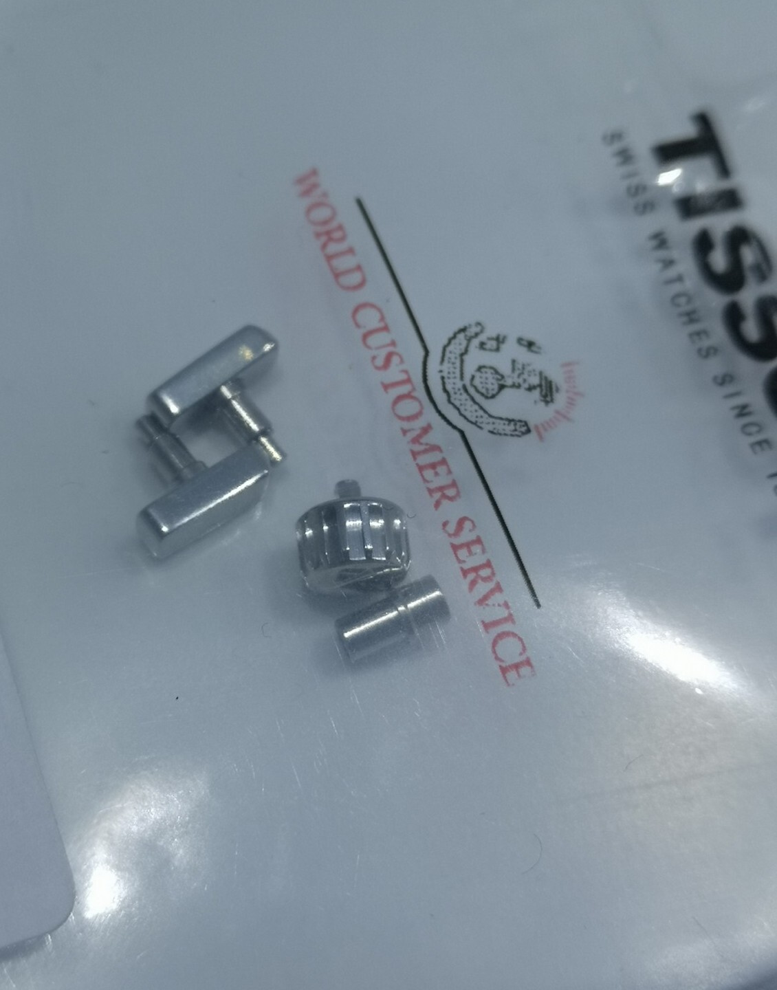 2 Buttons, Tube, Crown Tissot P833/933 New Genuine Steel P833 933