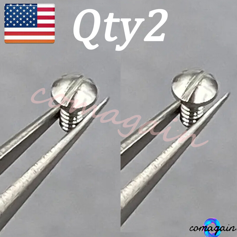 2PCS Stainless Steel Case Band Bracelet Strap Screw For Ebel Watch 2.6*2.4*1.4mm