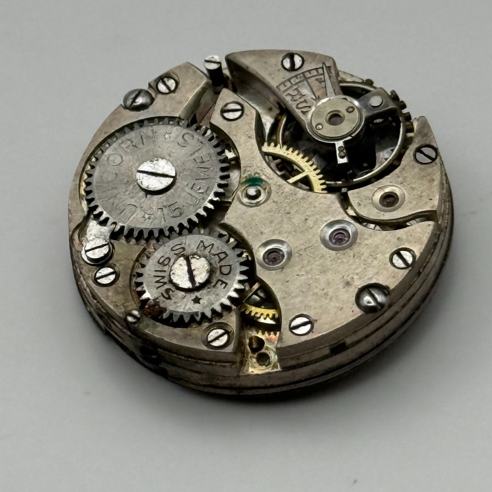 Rolex Unicorn Watch Movement Pidduck Hanley 15 Jewels Swiss Vintage Parts Repair