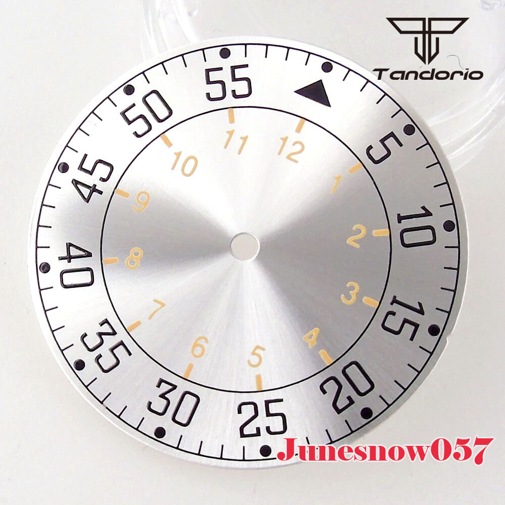33.6mm Men Black/Sliver Watch Lume Dial Fit NH35A NH36A ETA2824 PT5000 Movement