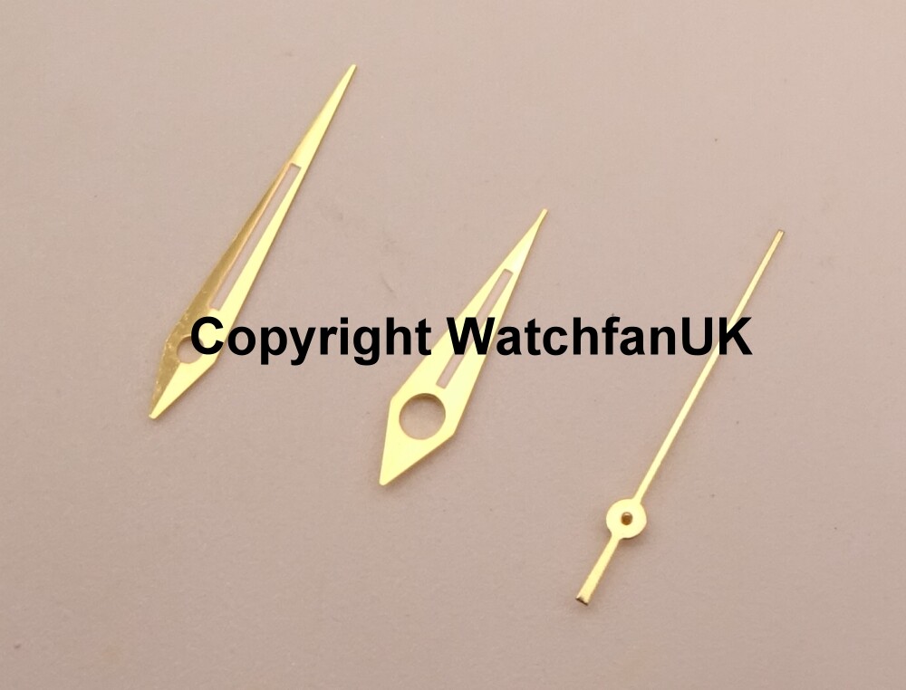 Dauphine Style Gold and Silver Tone Hands For ETA Movements (0.2/0.7/1.2)