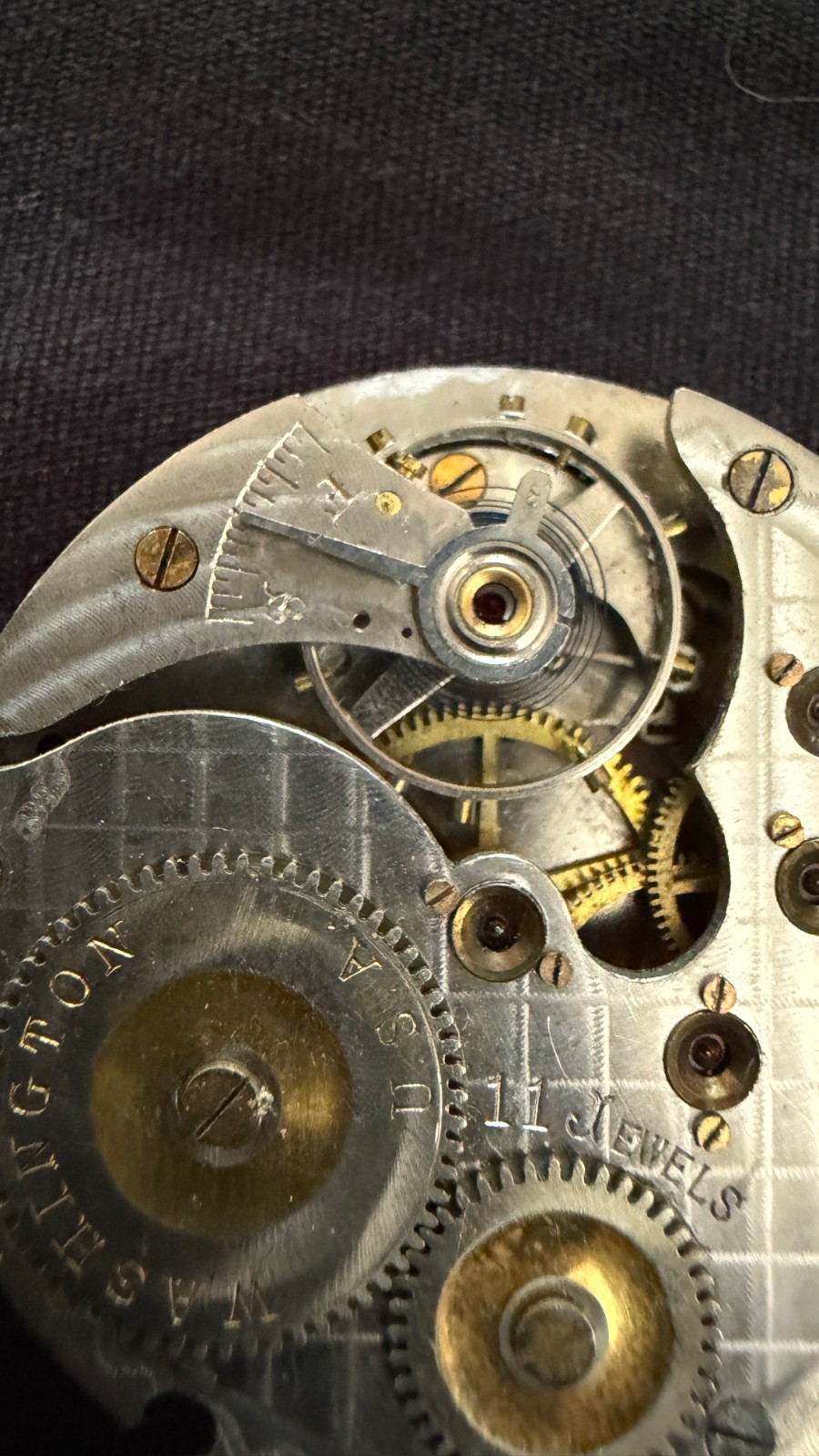 Antique 16S New York Standard Pocket Watch Movement 11J S/N 8131622 Washington