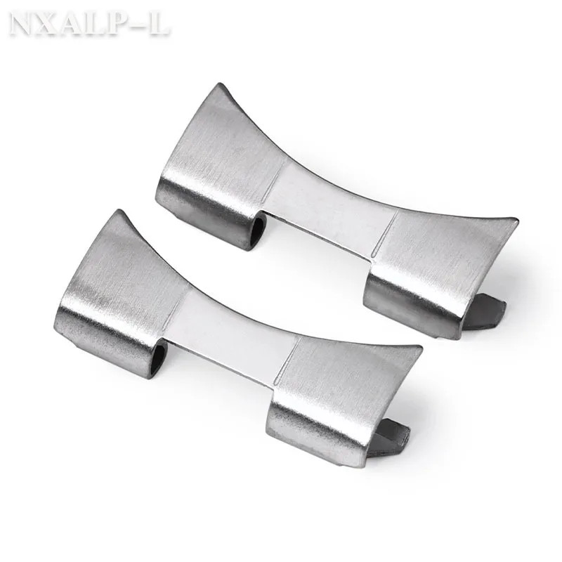 2Pcs Stainless Steel Curved End Link for Seiko and Rolex 12-22Mm Watches