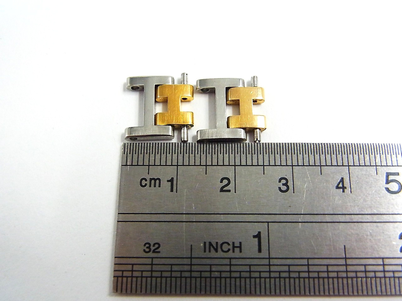 HERMES Clipper Watch 12mm Side Brushed Old Type Genuine Link Band 2pcs Set