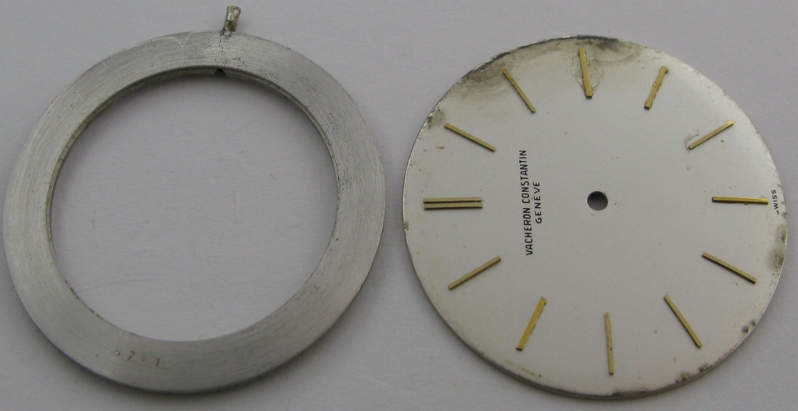 Vacheron Cons. dial champagne color gilt markers poor condition 28 mm fit 1003