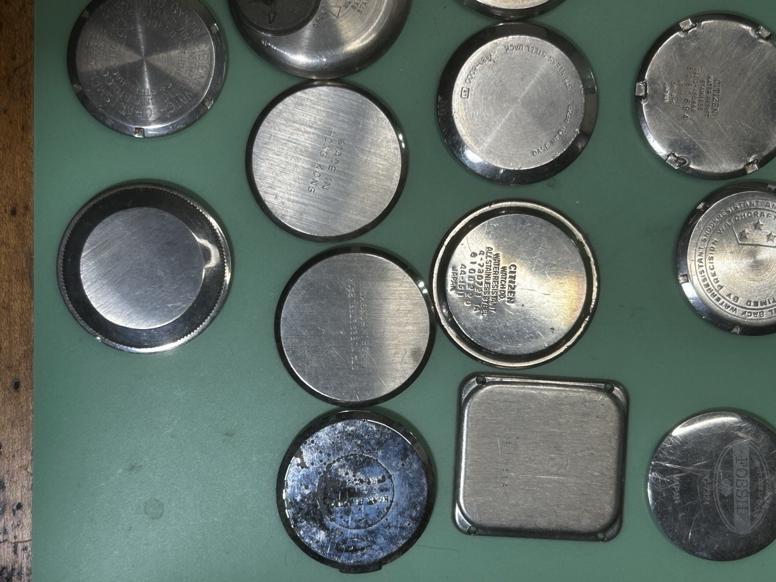Watch Case Backs – Total of 54 – Various Brands – 1 Lot – 22.4mm – 46.8mm