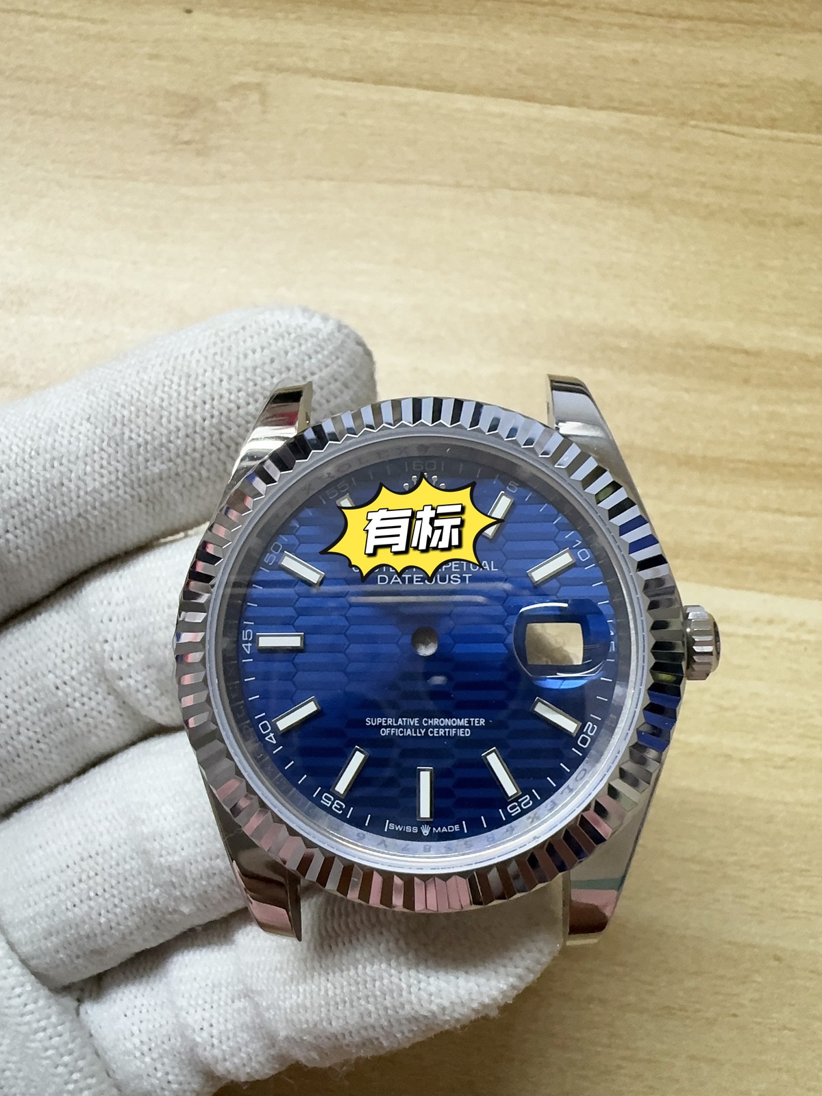 DIY Watch Part Kit for ETA 2824 Datejust 41mm Watch Case+Dial+Hands+Steel Strap