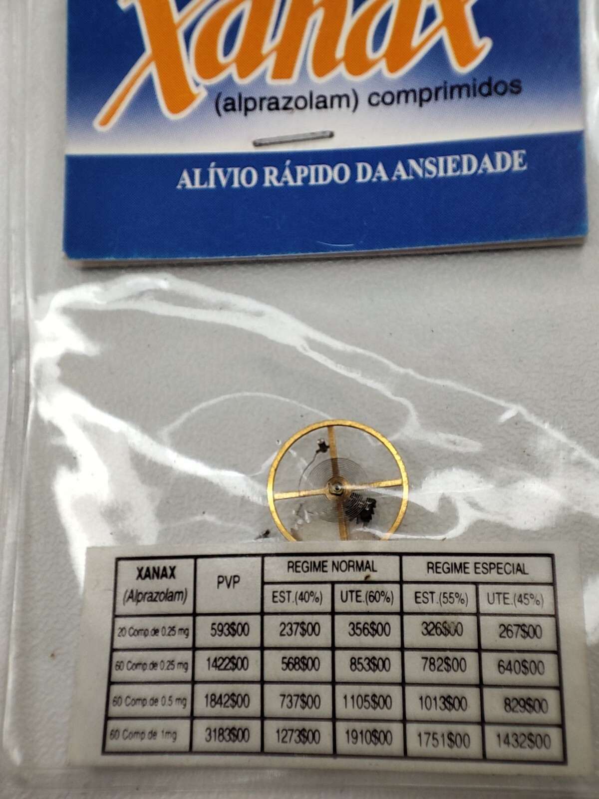 Mix watch parts vis 1856.187.80, 5011, balance wheel other parts