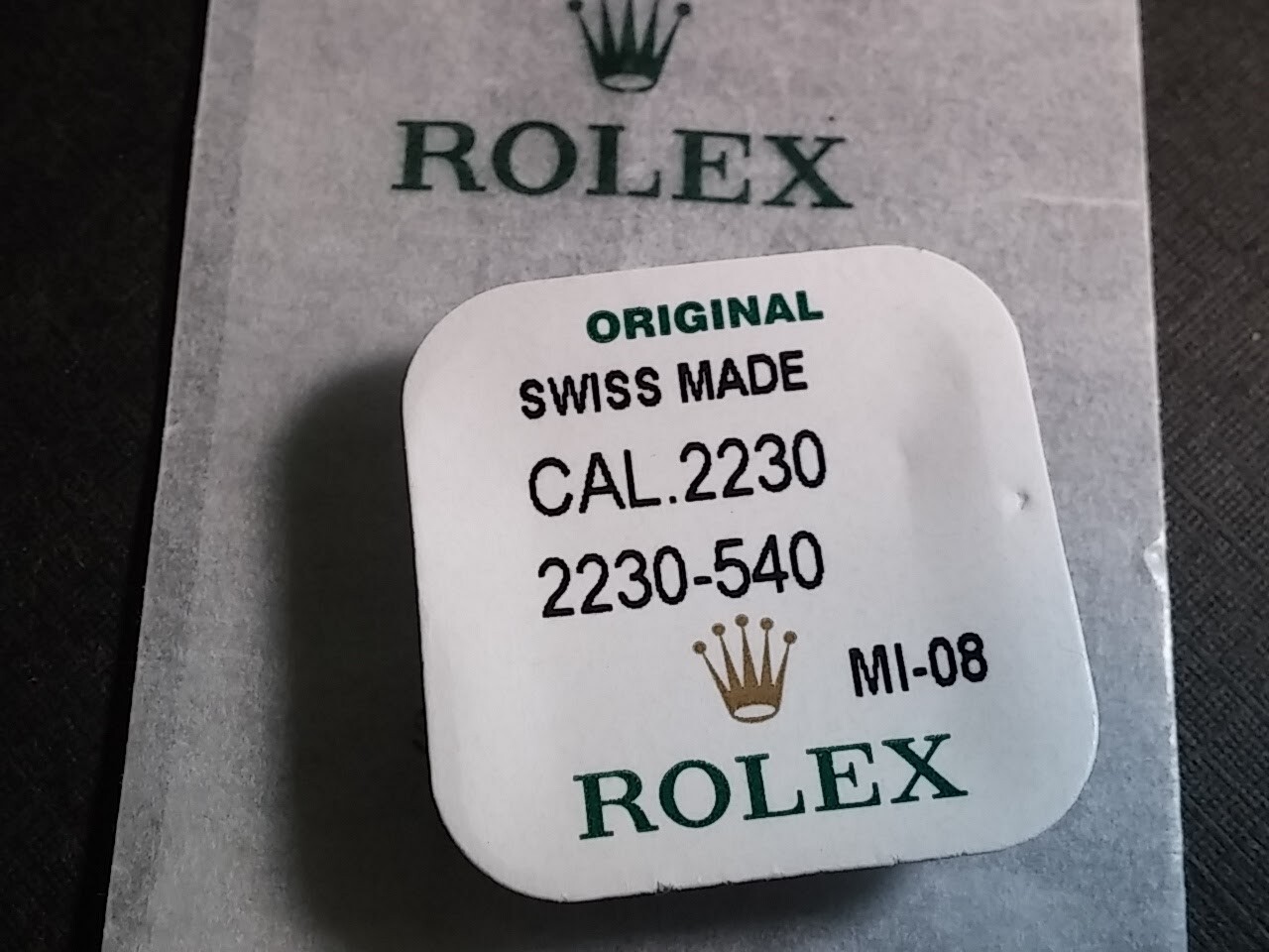 Genuine Rolex 2235 540, 2230 540 REVERSING WHEEL. New, Authentic, Genuine-SEALED