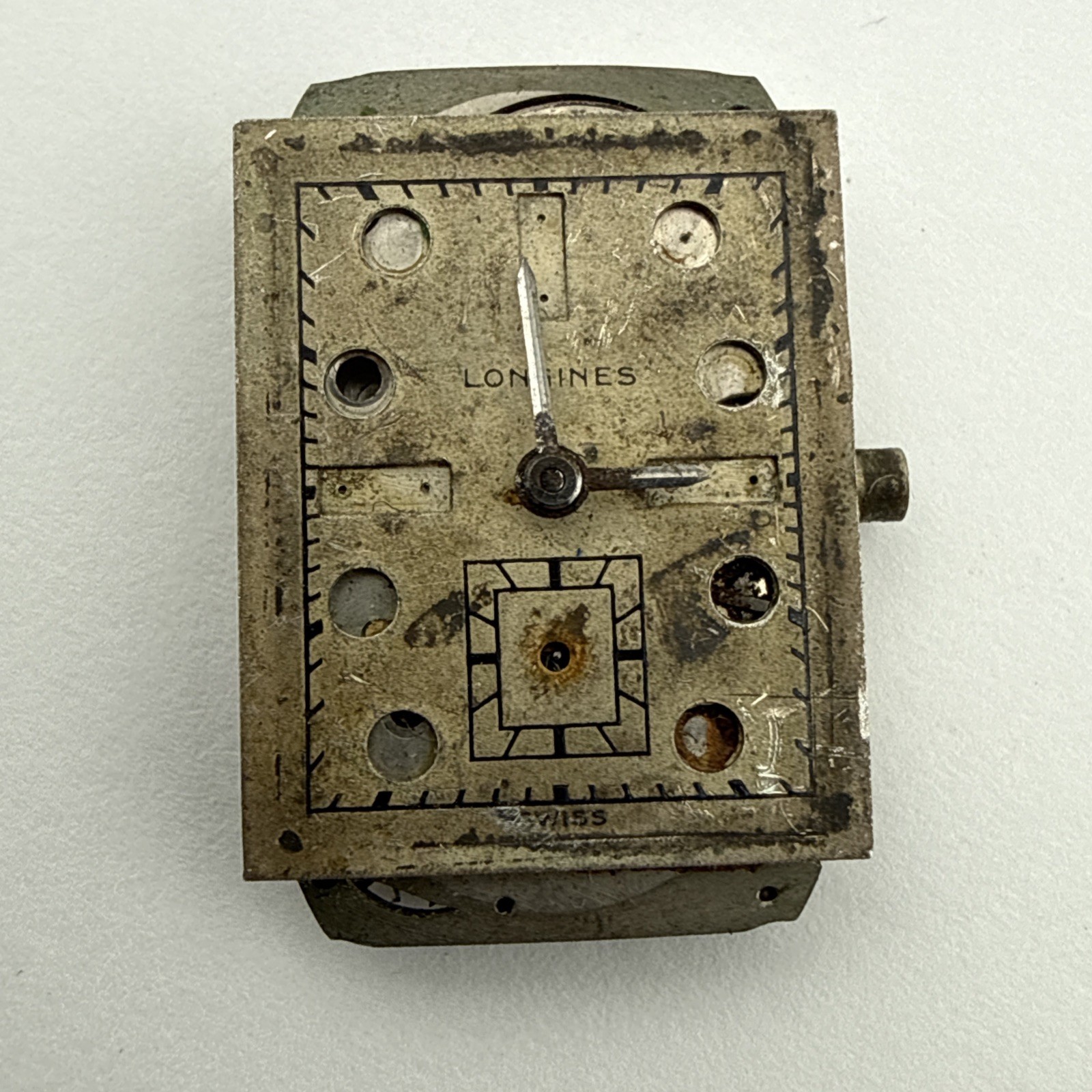 Vintage Longines Manual Wind 17J 9L Wrist Watch Movement For Parts Sold As Is