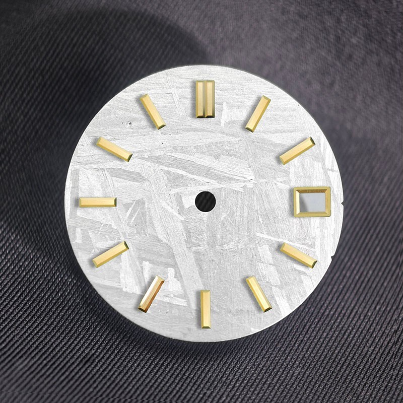 DS Natural Real Meteorite Dial 28.5MM NH35/34 Personalized custom logo and text
