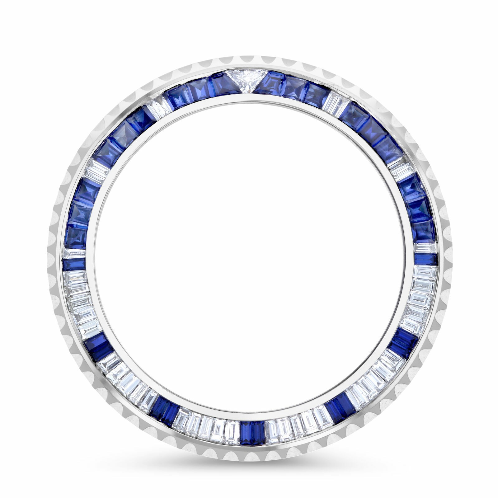 4.50CT SAPPHIRE & NATURAL DIAMOND BEZEL ROLEX GMT MASTER 2 116710 116719 116759