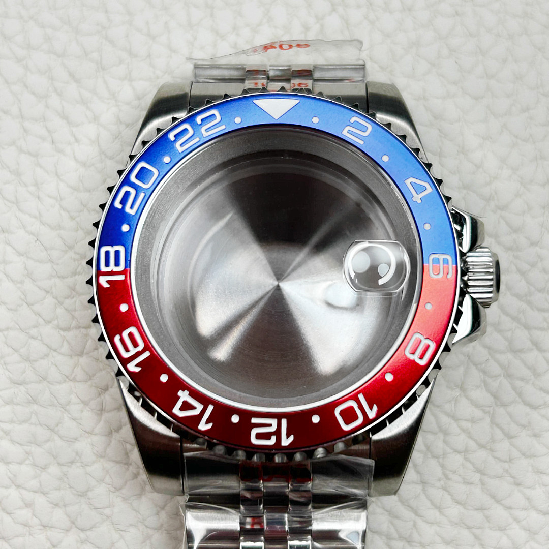 Fit NH34 NH35A 40MM 24 Hour Pepsi Unidirectional bezel 20ATM Watch Case Sapphire