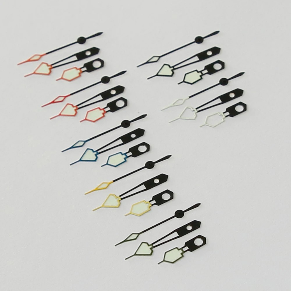 Watch Hands Colorful C3 Lume For NH34 NH35 NH36 NH38 Set Mod Upgrade Accessory