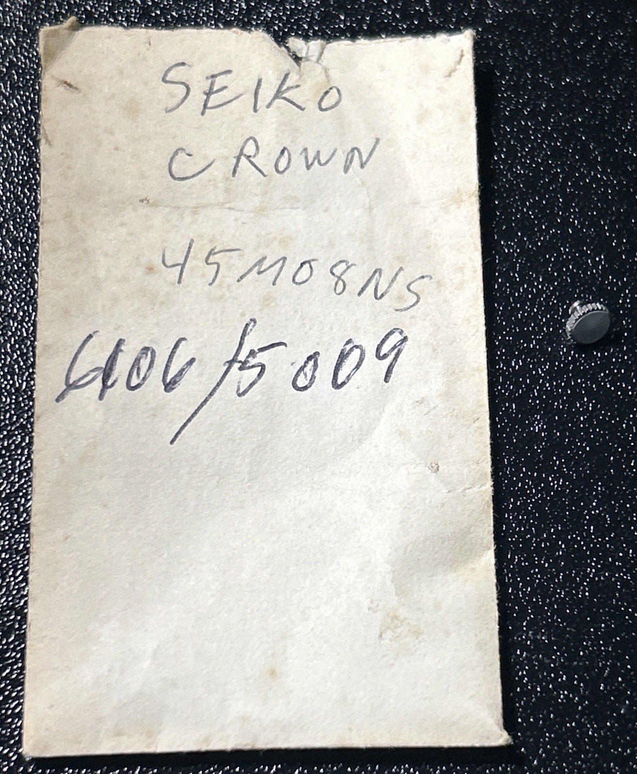 Vintage SEIKO 45M08NS Silver Crown Watch Part NOS 6106/5009