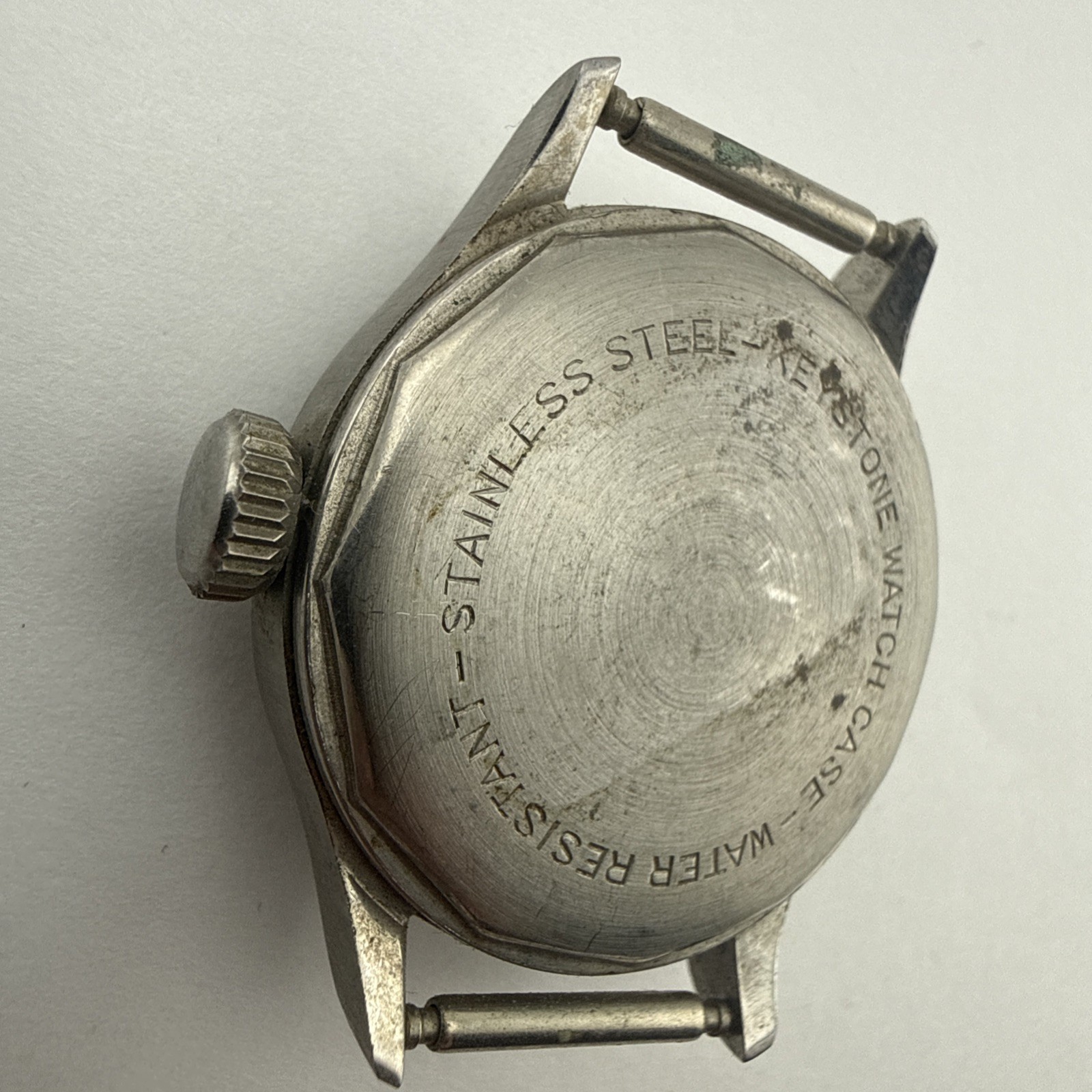 Keystone Screwback Men’s Vintage Wristwatch Case 31mm Stainless Steel USA