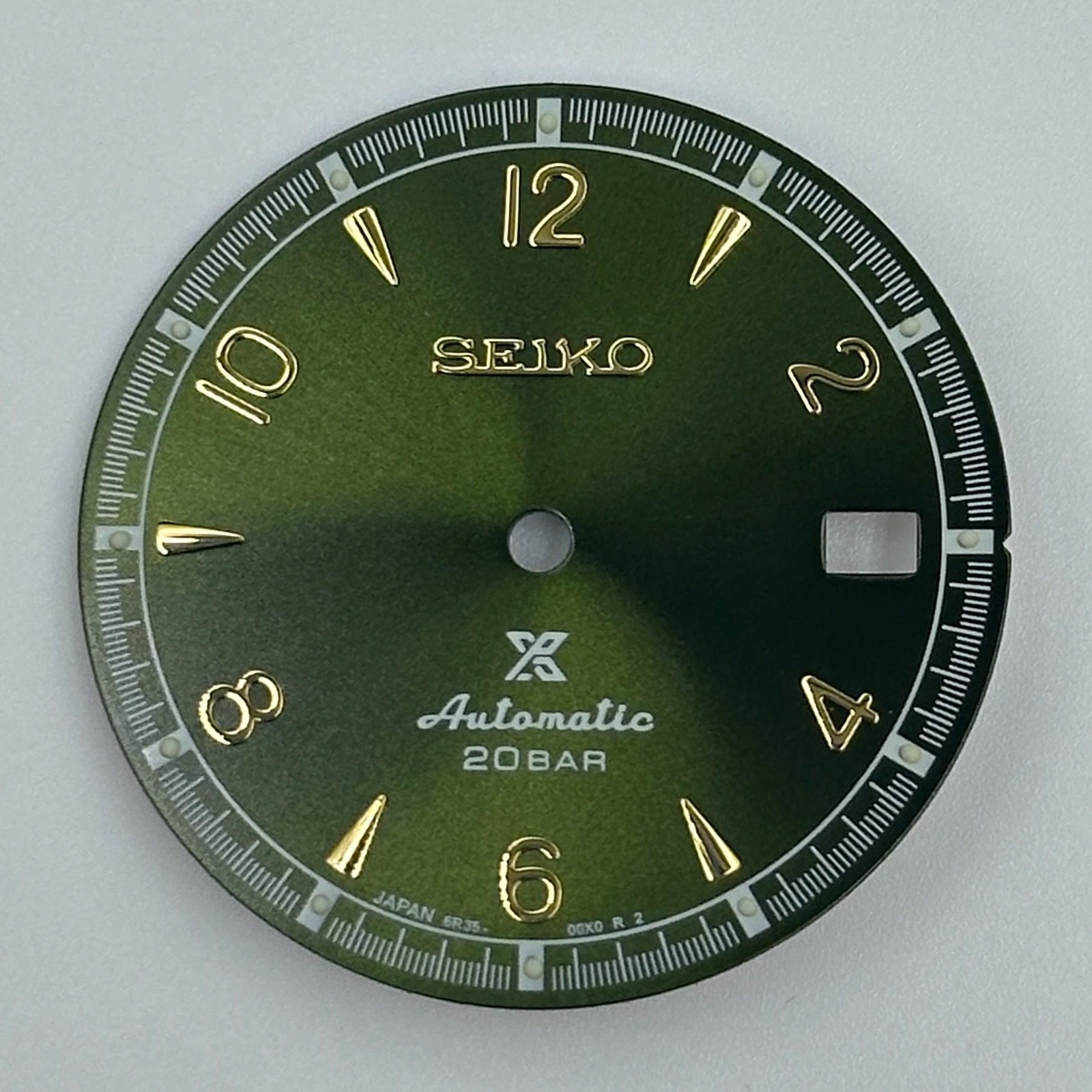 30mm Sunburst pattern Watch Dial Green Luminous for Nh35 NH36 Movement