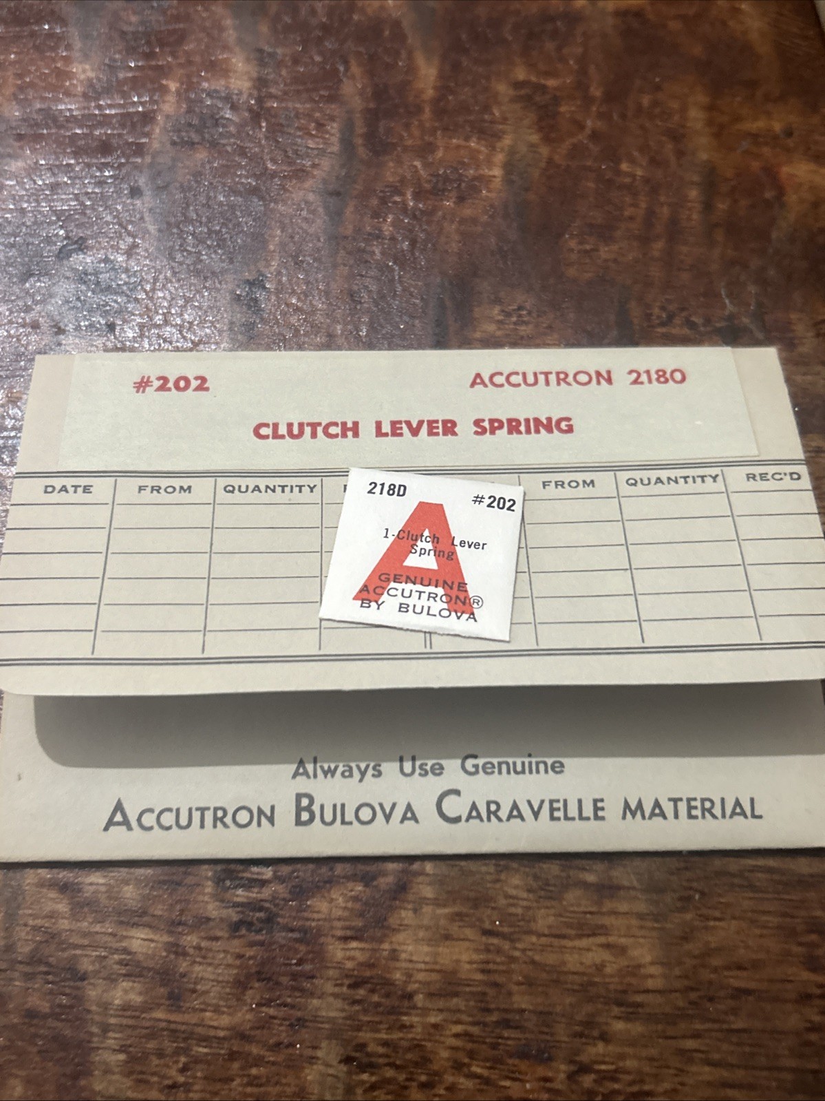 NOS Bulova Accutron 218D Clutch Lever Spring Watch Part #202