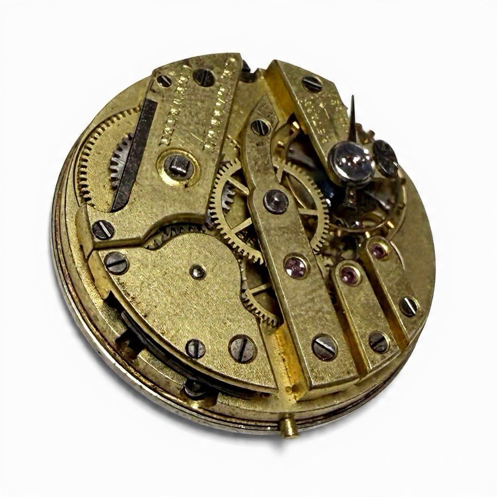 CH.ED LARDET FLEURIER Pocket Watch Movement 31879 Steering Wheel Axle
