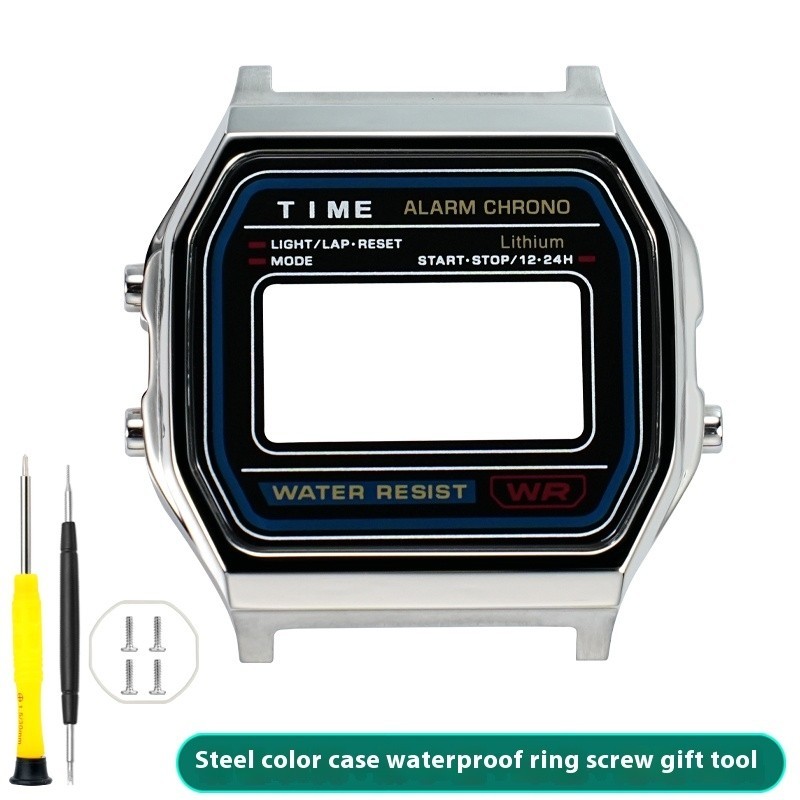 For Casio A-158 A159 F-91W stainless Steel Watch Case Modified Metal Watchband