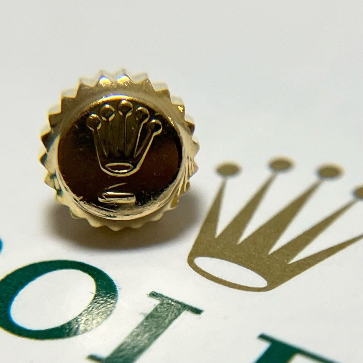 Rolex Genuine 530-8 Crown 5.3mm Yellow Gold Fits 69173 Used
