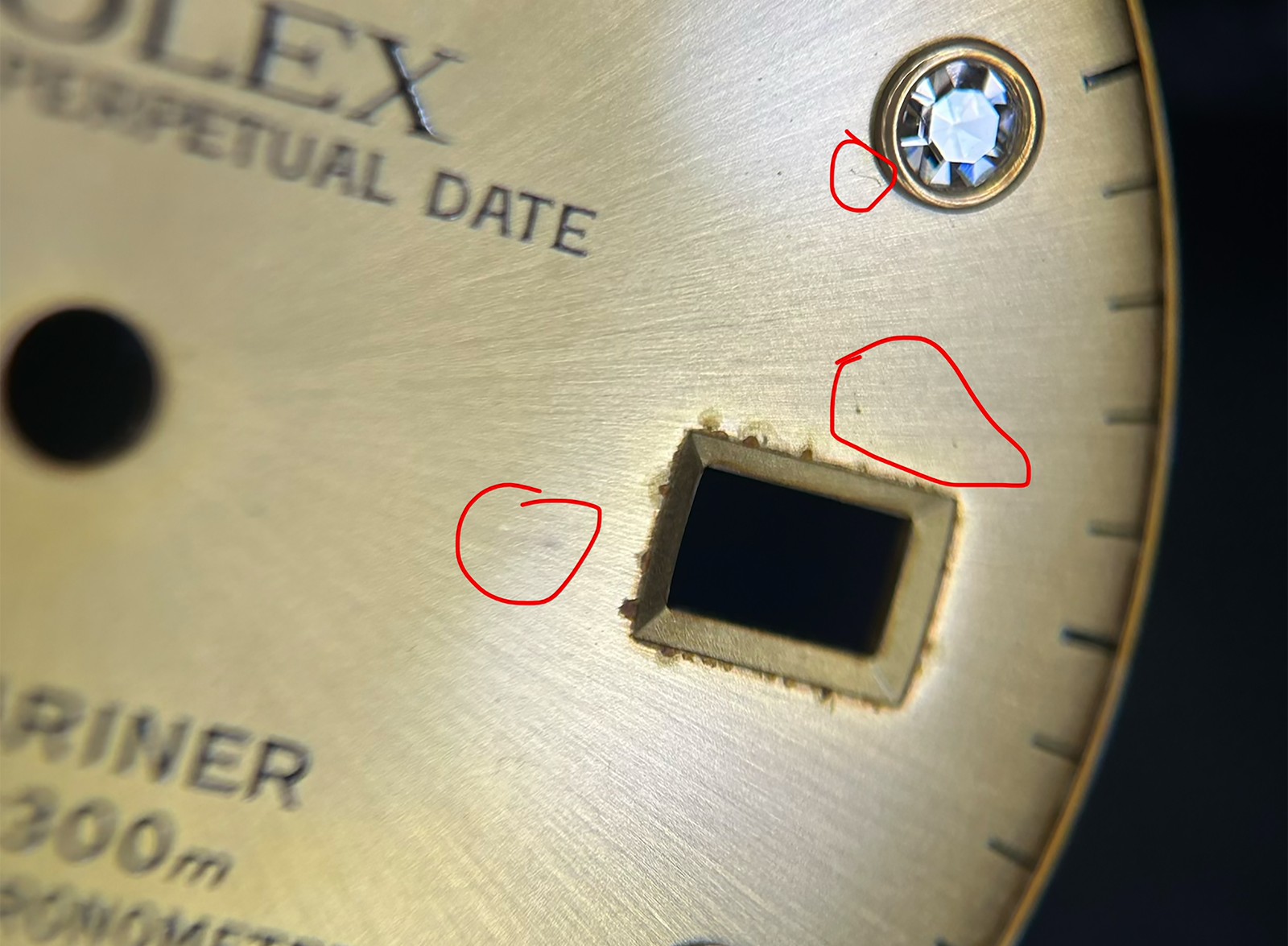 Rolex Submariner T 25 Champagne Serti Dial for model 16613 – 16618 FCD30124
