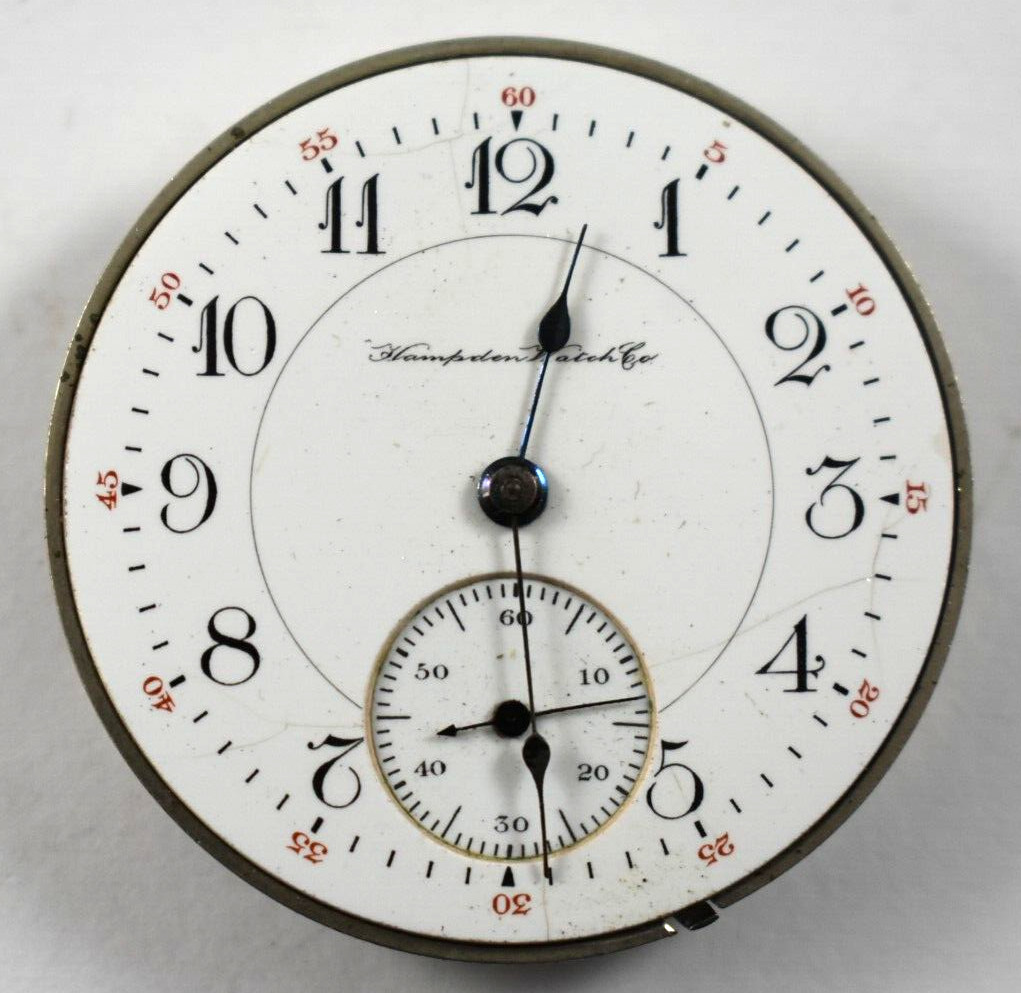 Vintage Hampden Dueber Grade 12s 17J Hunting Pocket Watch Movement lot.ff
