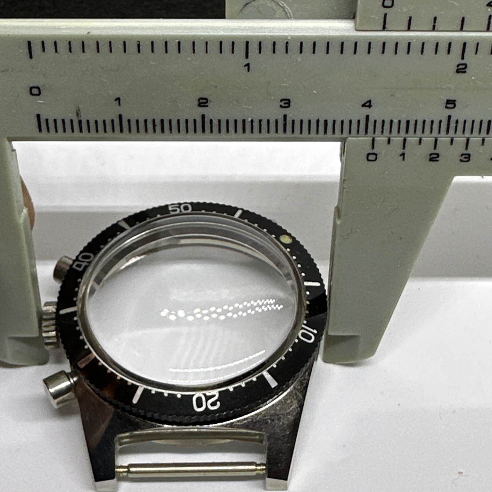 Vintage Swiss Wakmann Steel Mens Diver Chronograph 20ATM Watch Case – New