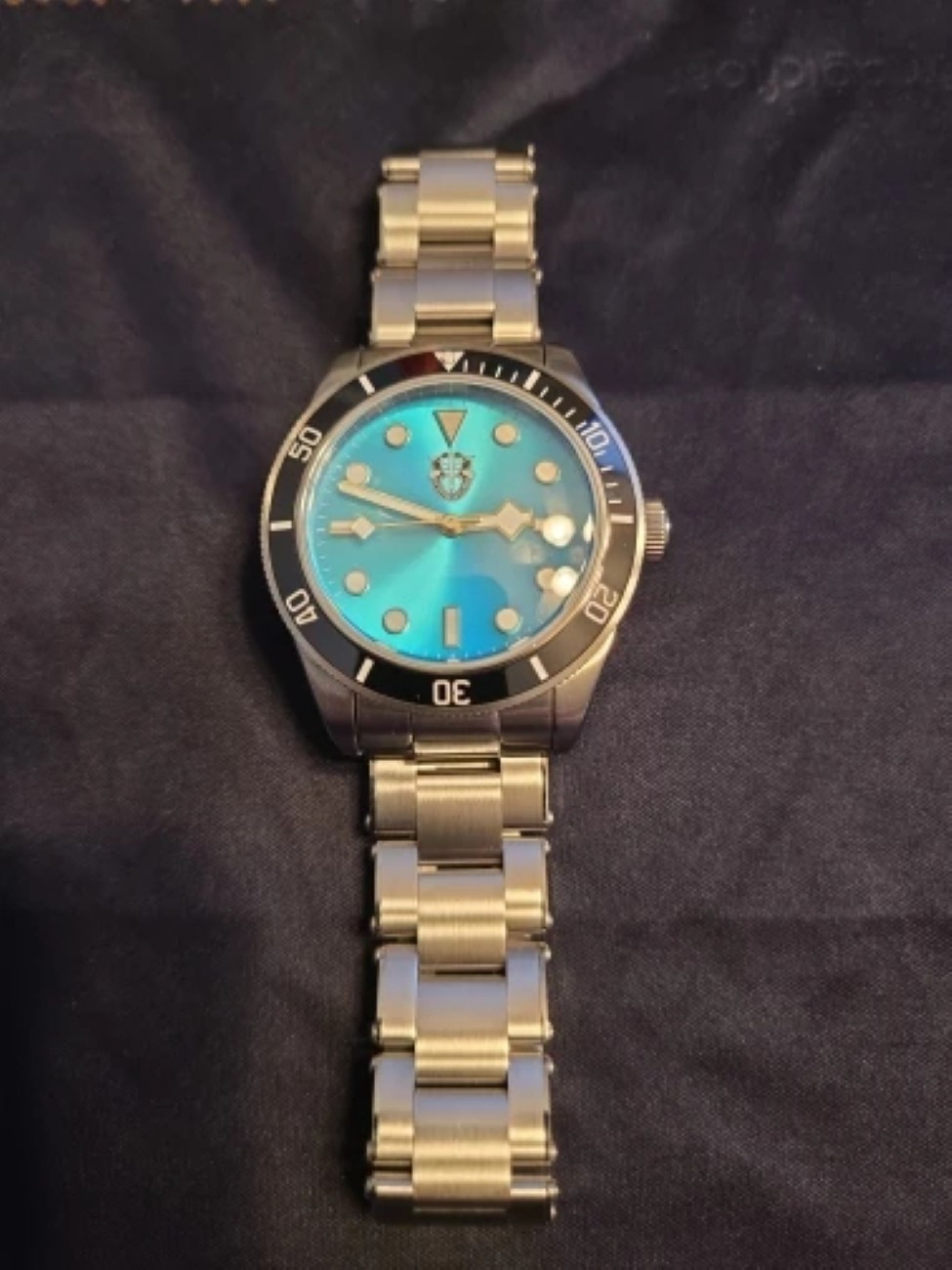 Silver Watch Hands Green Blue Luminous For NH35-34 NH35A NH36 7S36 4R36 Movement