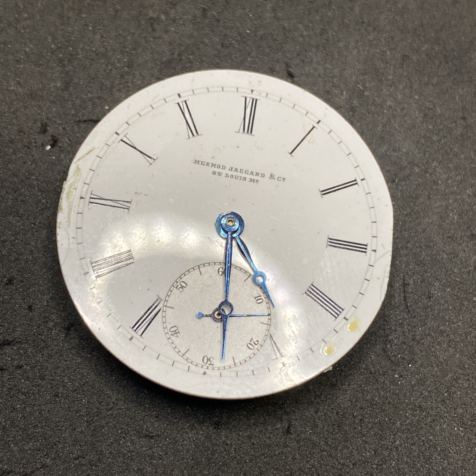 Mermod Jaccard Pocket Watch Movement Size 0s Hunter Lady Constant Ticking F8558