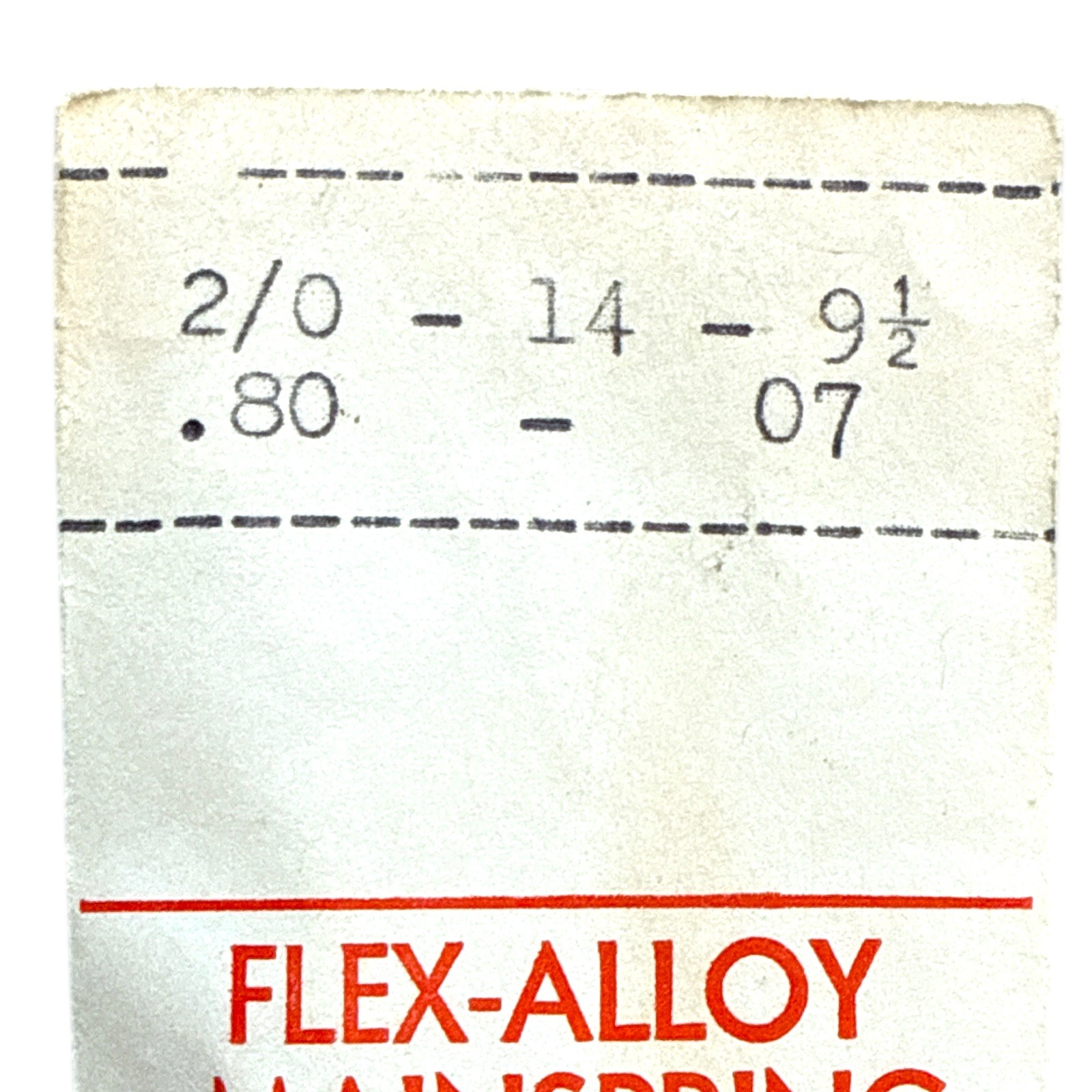 Mainspring 0.80 x 0.07 x 242 Alloy Watch Part 2/0 x 14 x 9 1/2 NOS Read!