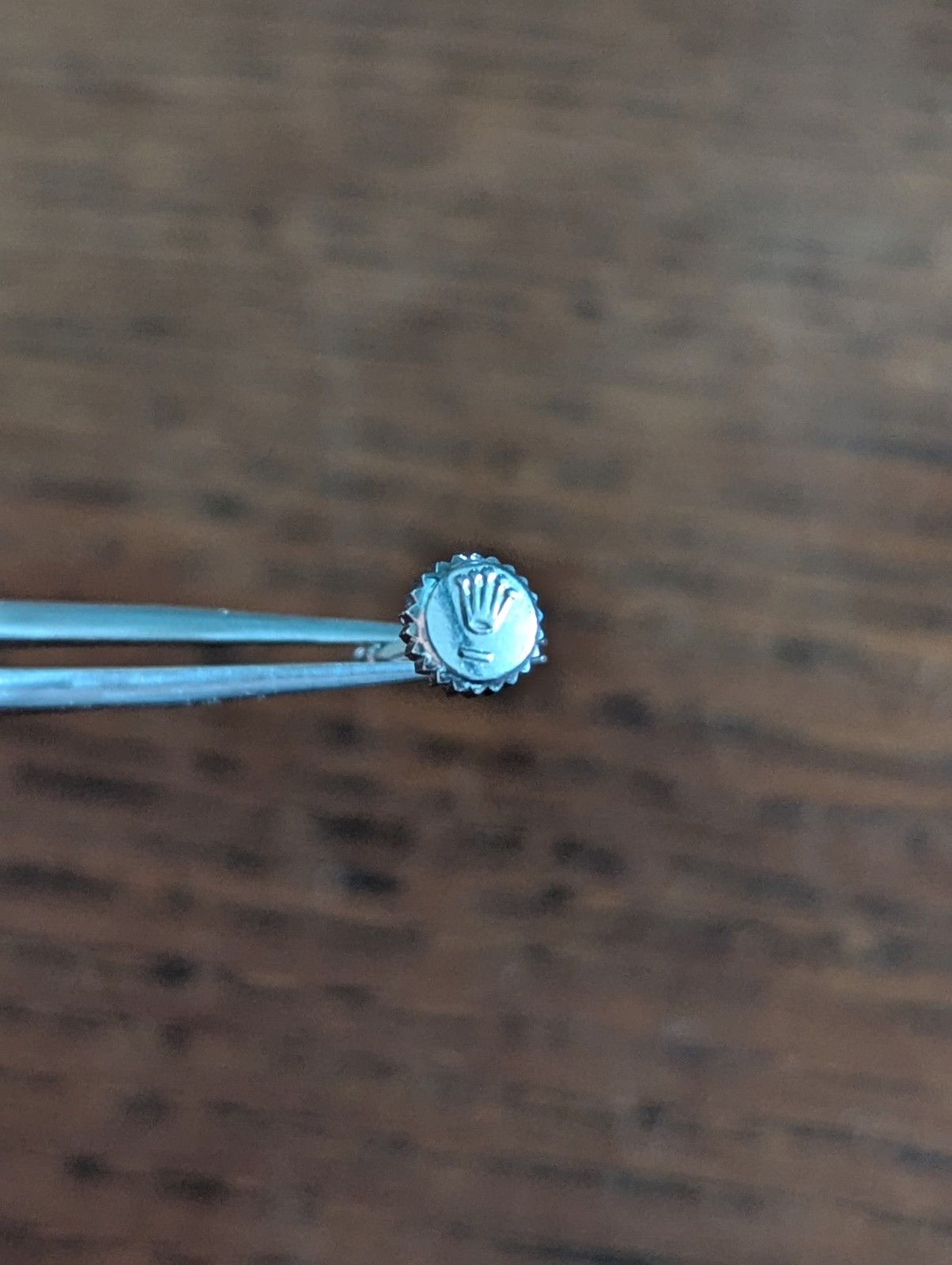 Rolex Watch Crown + Stem for Cal 1210, 6mm X 3.4mm, Tap 10, Used #S802