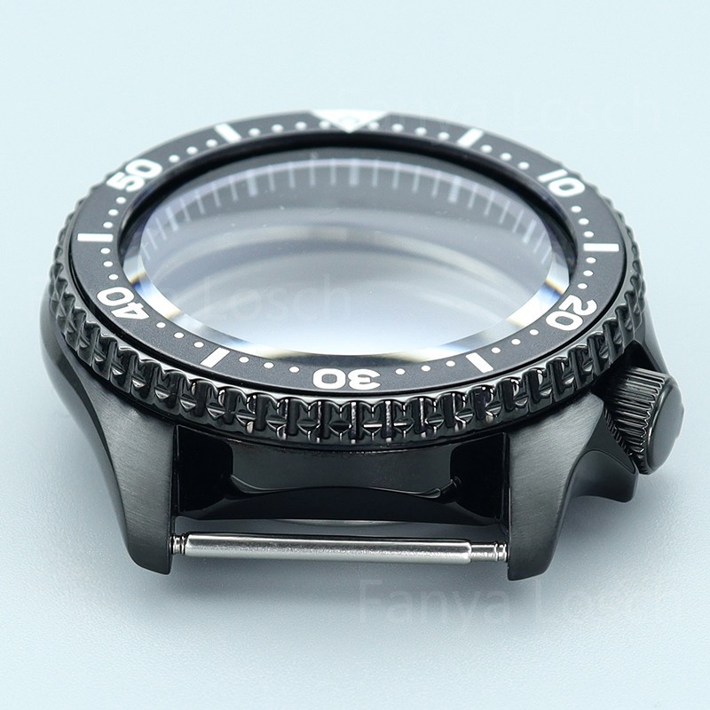 FEIYASHI 42.5mm STEEL Black Watch Case SKX007 Style Sapphire For Seiko NH35 NH36