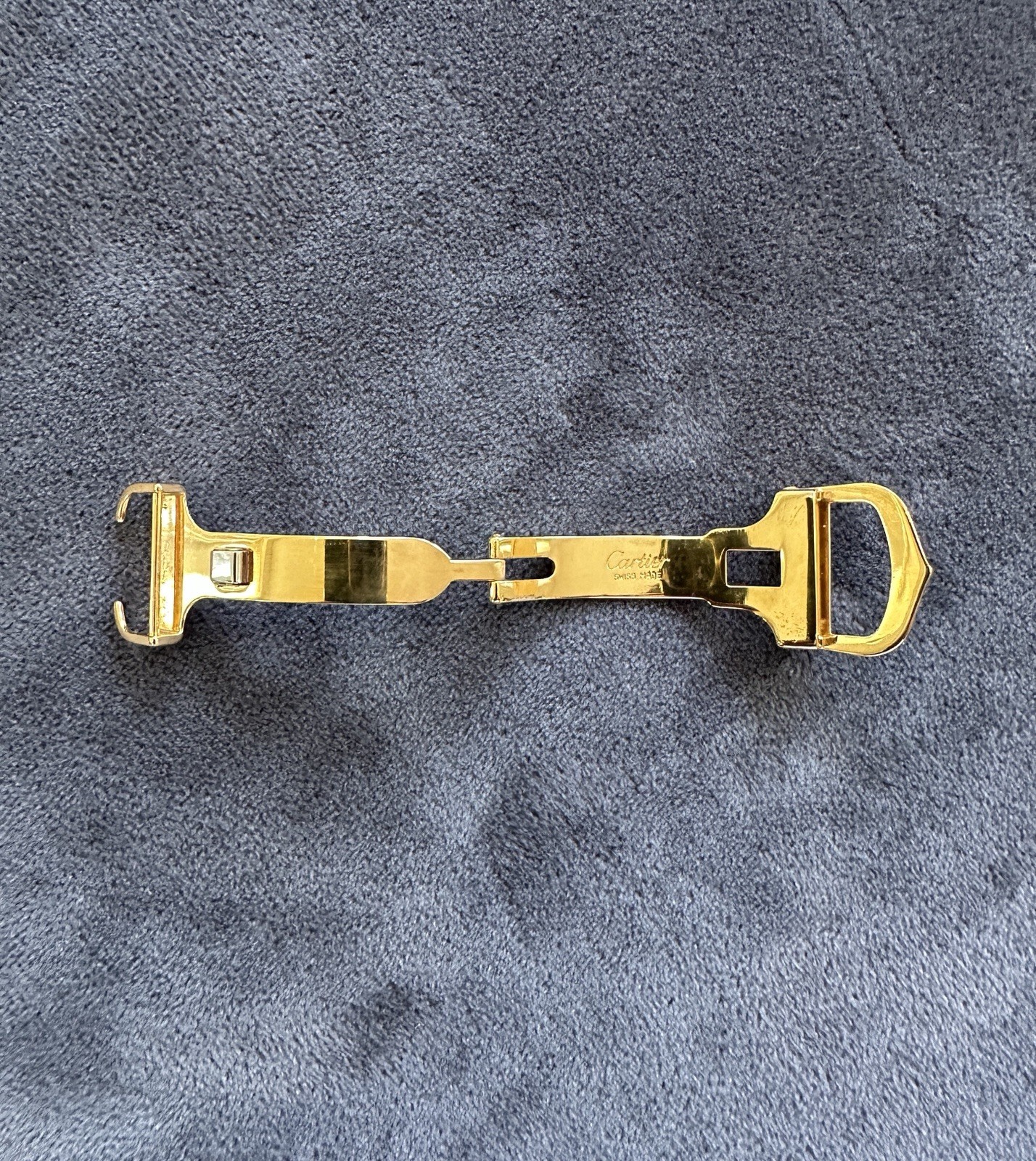 Cartier Watch Buckle 18ct Yellow Gold Vermeil Folding Deployant Clasp 16mm