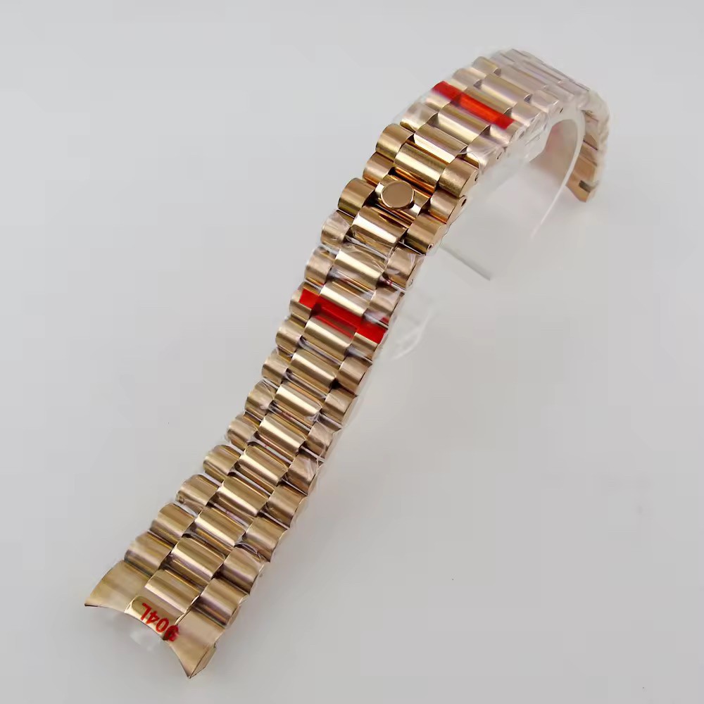 20mm Rose Gold Sliver Gold Stainless steel Watch strap Folding buckle