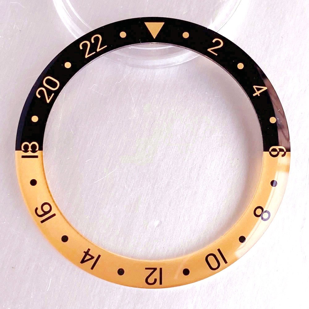 Black Green 36.5MM*29.2MM Acrylic Ceramic Alloy Bezel Insert fit NH35 NH34 GMT