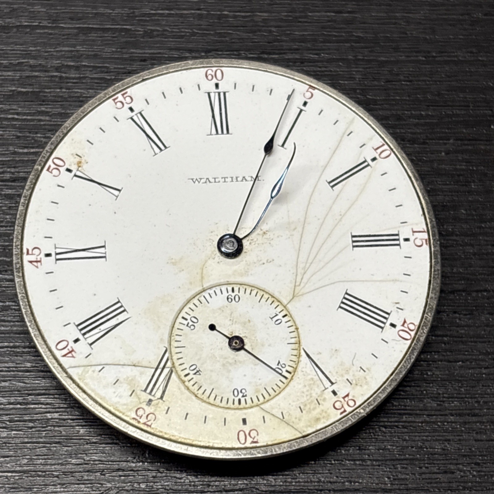 Waltham Grade 210 12s 7j Antique Pocket Watch Movement 1902 Parts Or Repair