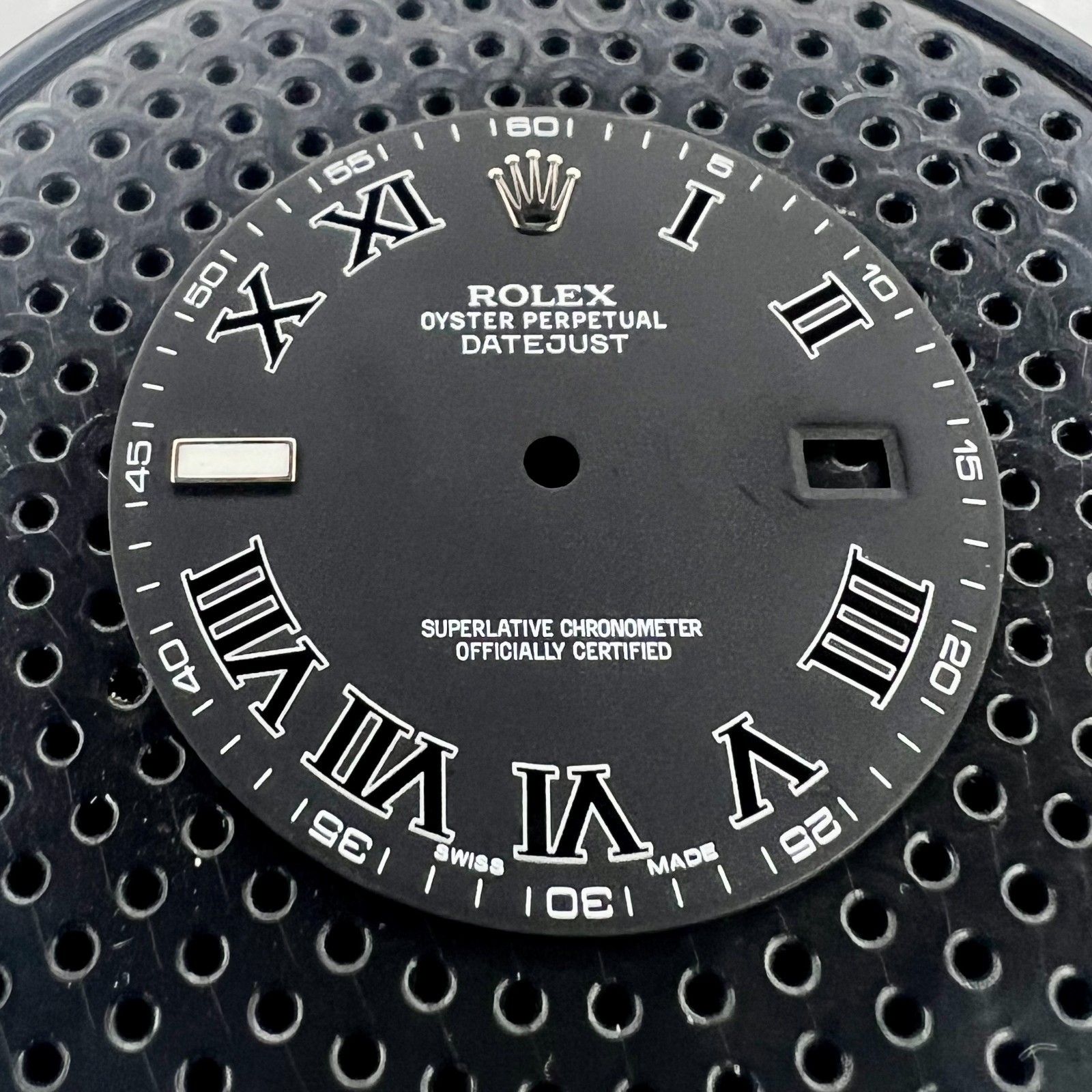 Genuine Factory Rolex Datejust II Matte Black Dial with Roman Numerals