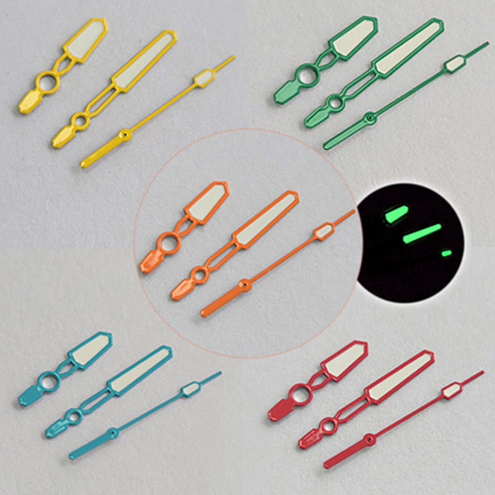 Watch Hands Green Luminous Hands for NH35/NH36/4R Movement