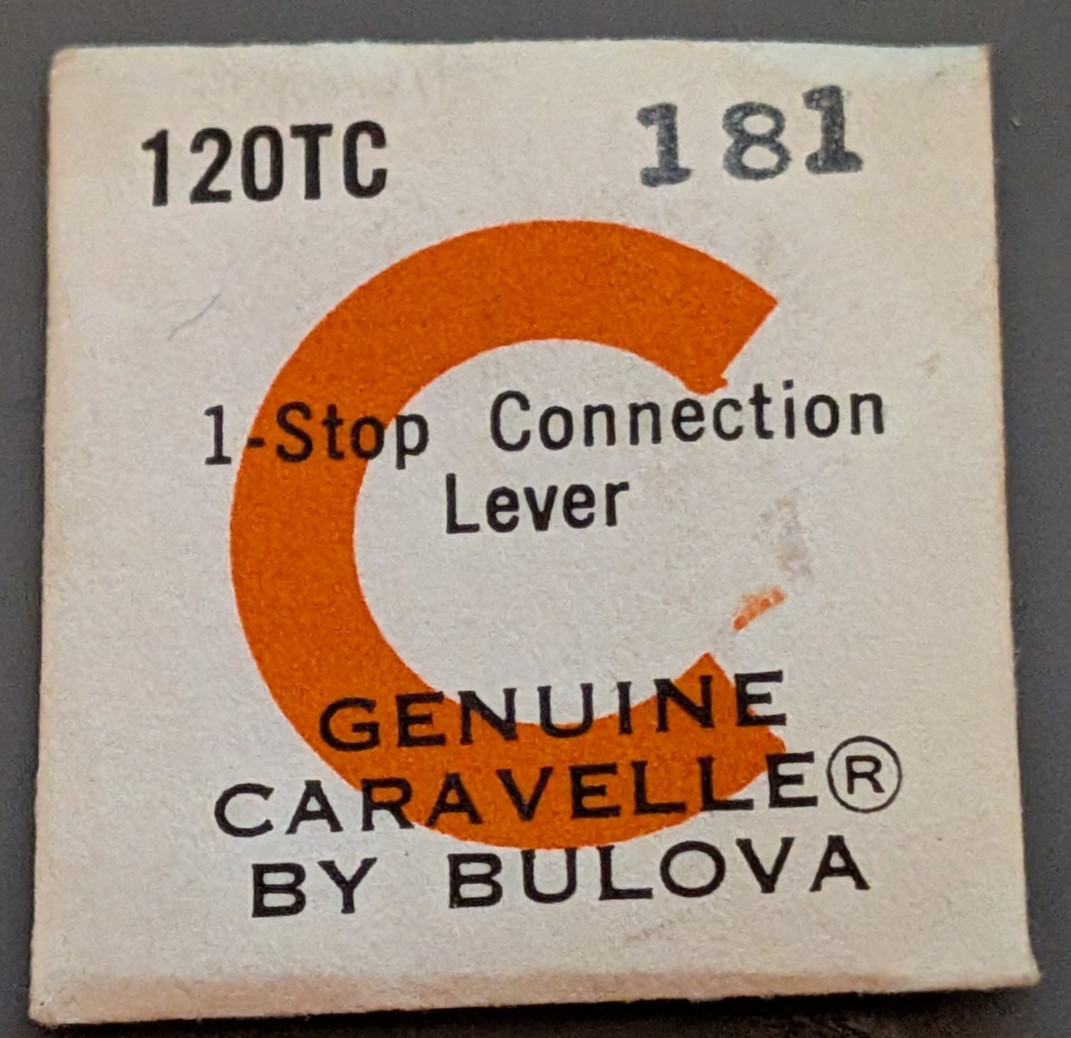 NOS Bulova Caravelle 12OTC Stop onnection Lever Part# 181