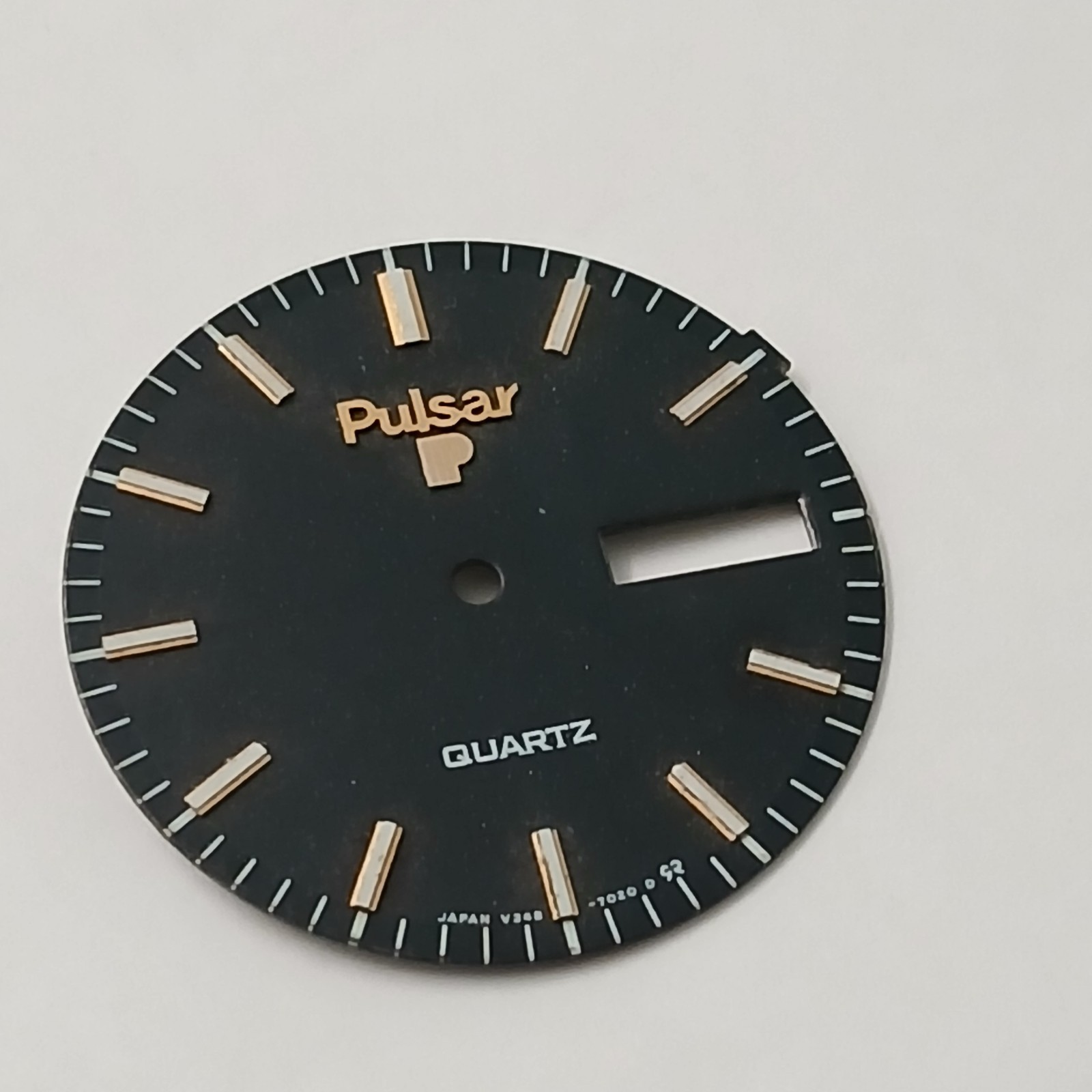 NOS Genuine Vintage Pulsar V348 Watch Dial 1980-1990 Quartz W/Calender 28mm