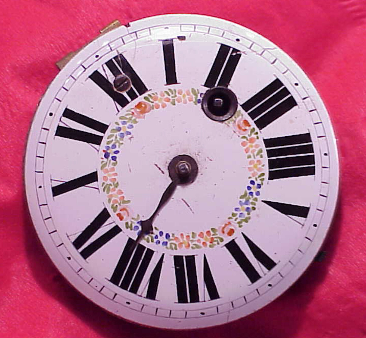 VINTAGE 45.8MM REPEATER PARTIAL VERGE FUSEE COLORED DIAL POCKET WATCH MOVEMENT