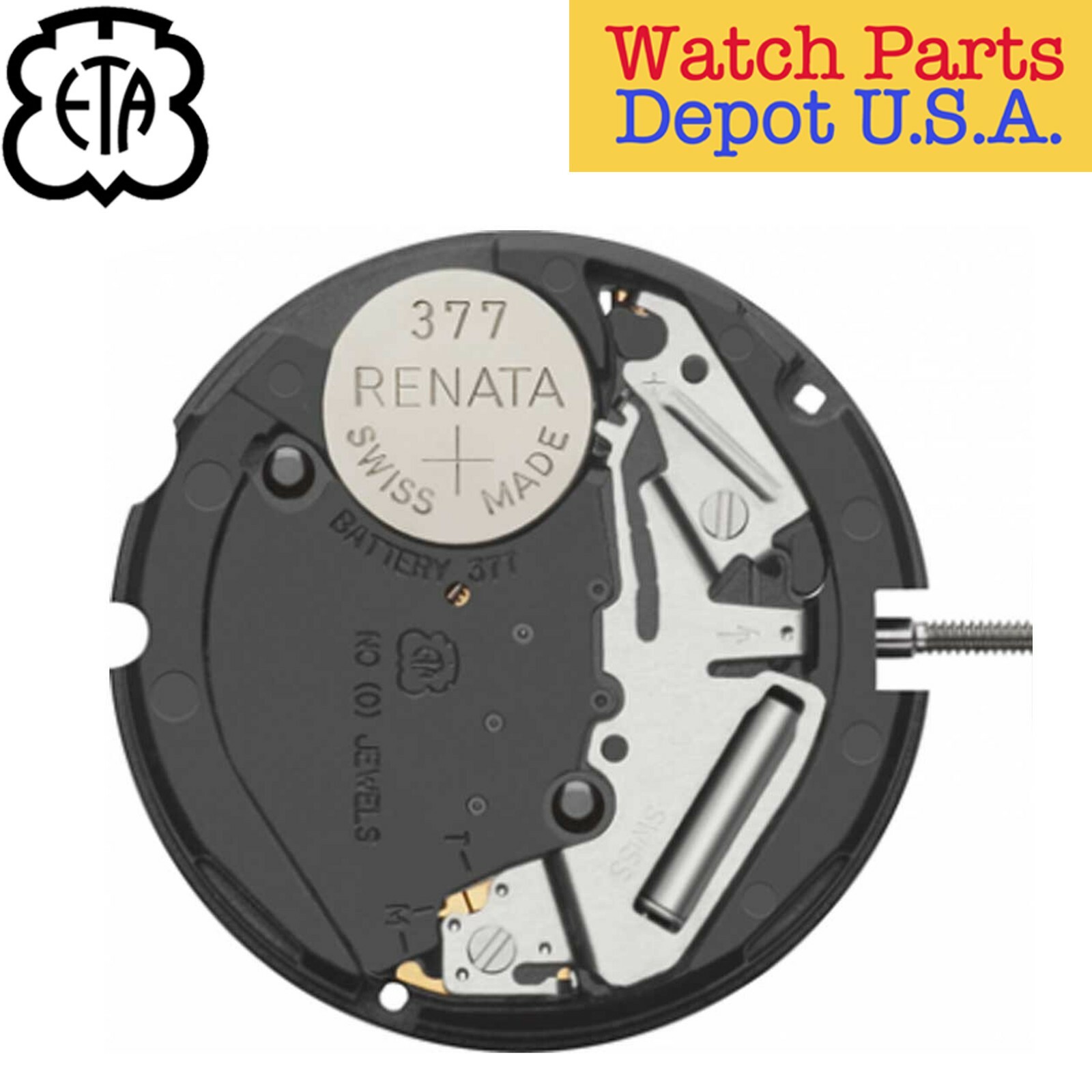 Genuine ETA 804.112 Swiss Made Quartz Movement, 3 Hands, Date at 3 NEW
