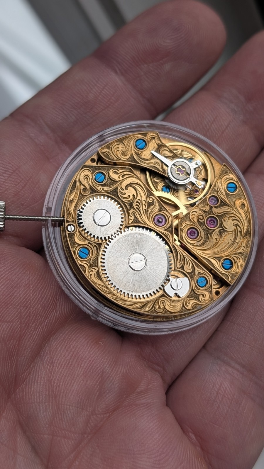 New ST3600 Mechanical Watch Movement – Hand-Engraved, Gold-Plated (6497)