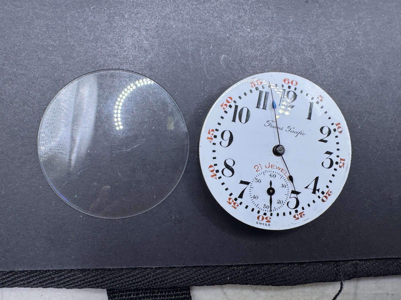 Vintage Trans Pacific 21 Jewels Pocket Watch Movement Langendorf Swiss