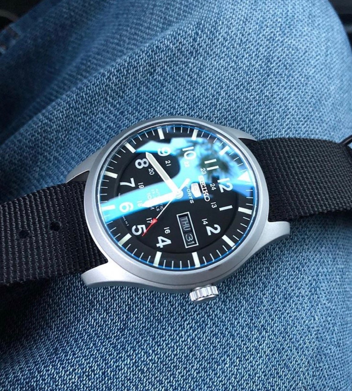 Watch Crystal Only for Seiko Military style SNZG Double Dome Sapphire Crystal –