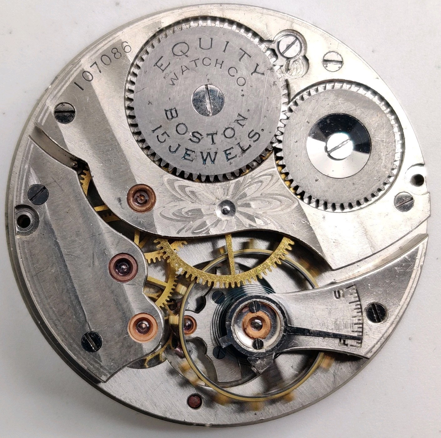 Vintage Equity Watch Co. High Grade 15 Jewel 16S Pocket watch movement running