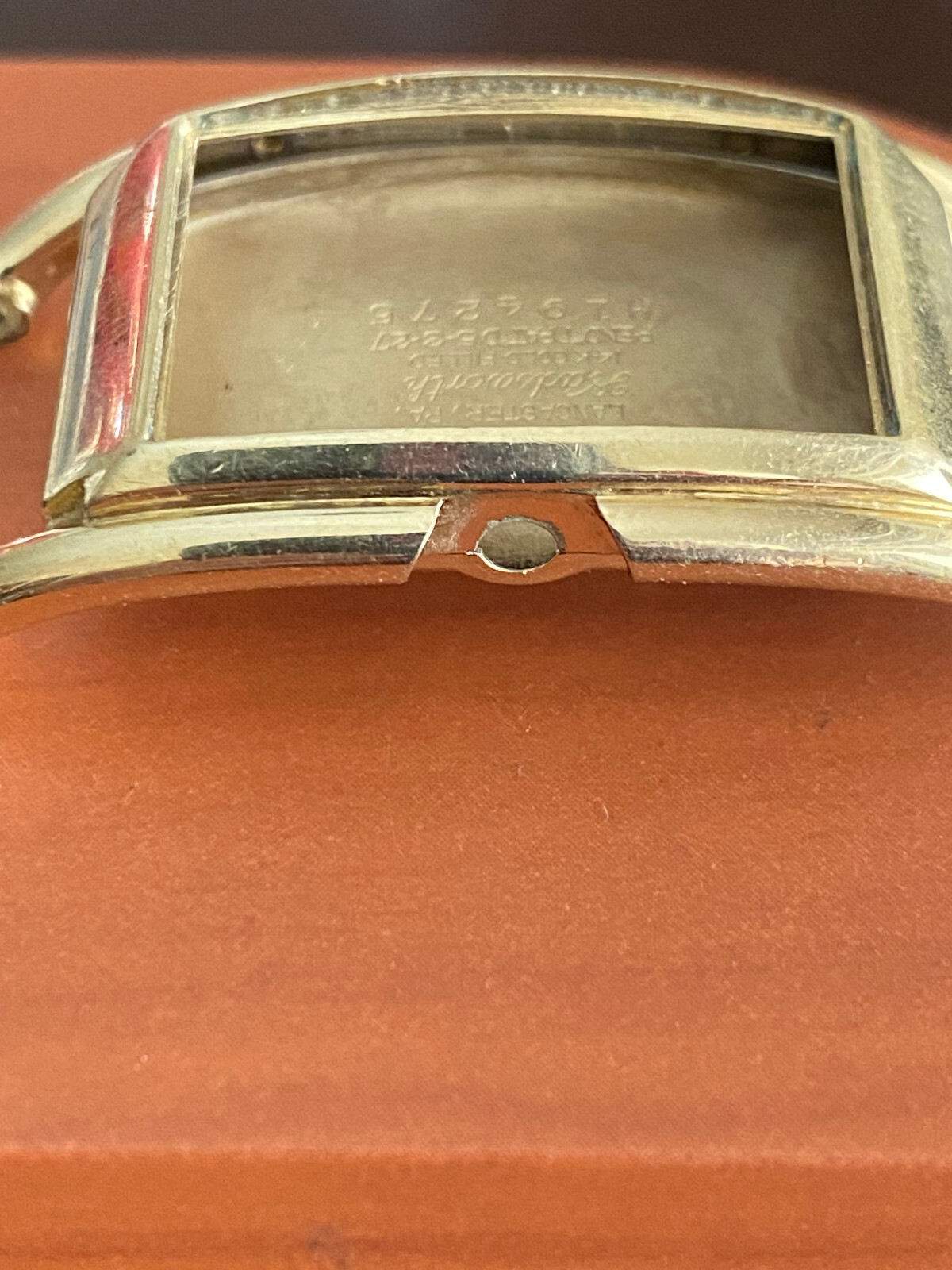 VINTAGE BULOVA AMBASSADOR WRIST WATCH CASE ONLY, UNPOLISHED, 43.5MM , 10K G.F.