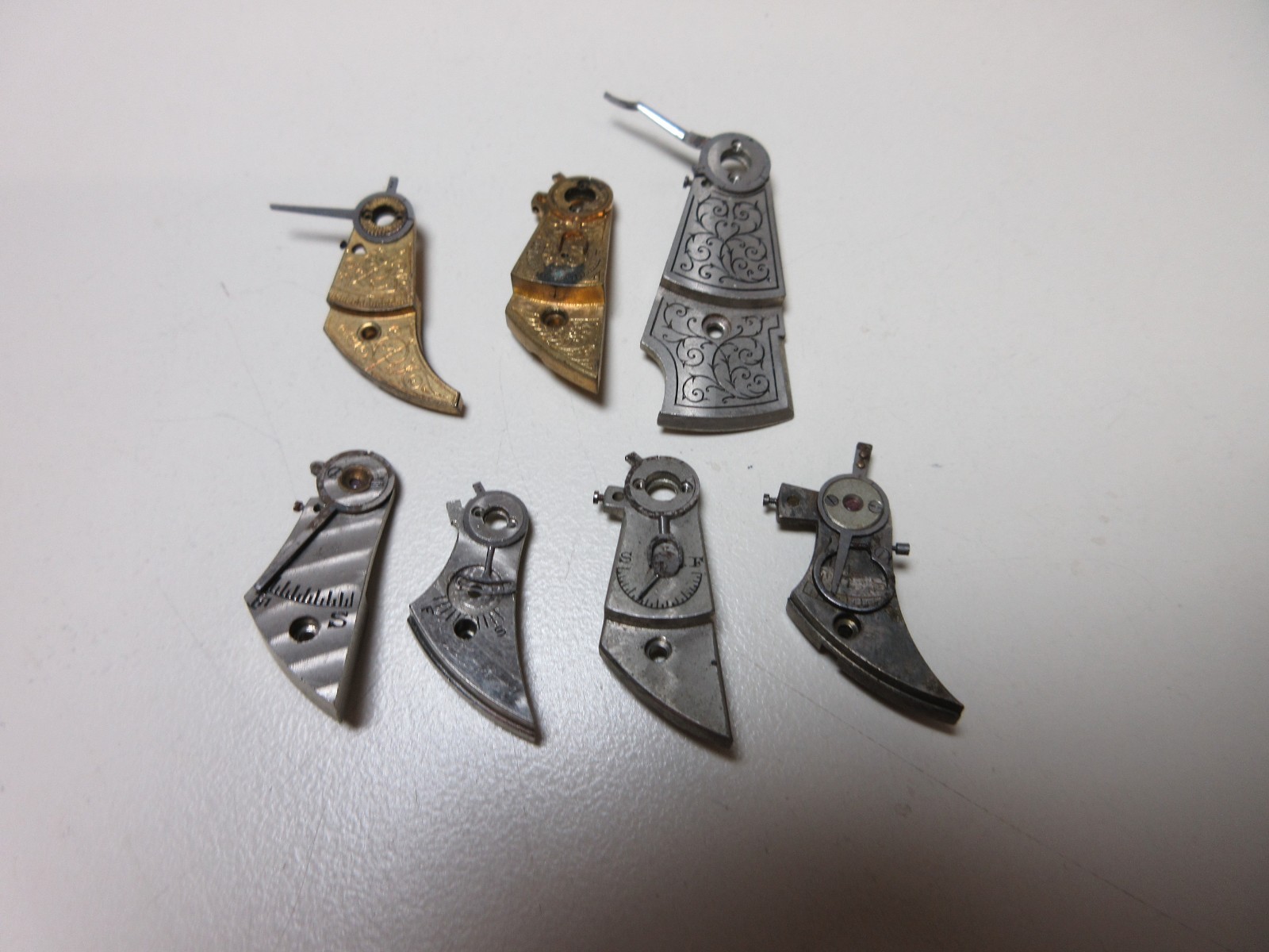 VTG LOT OF POCKET WATCH BALANCE COCKS BRIDGE WATCHMAKER REPLACEMENT PARTS #12